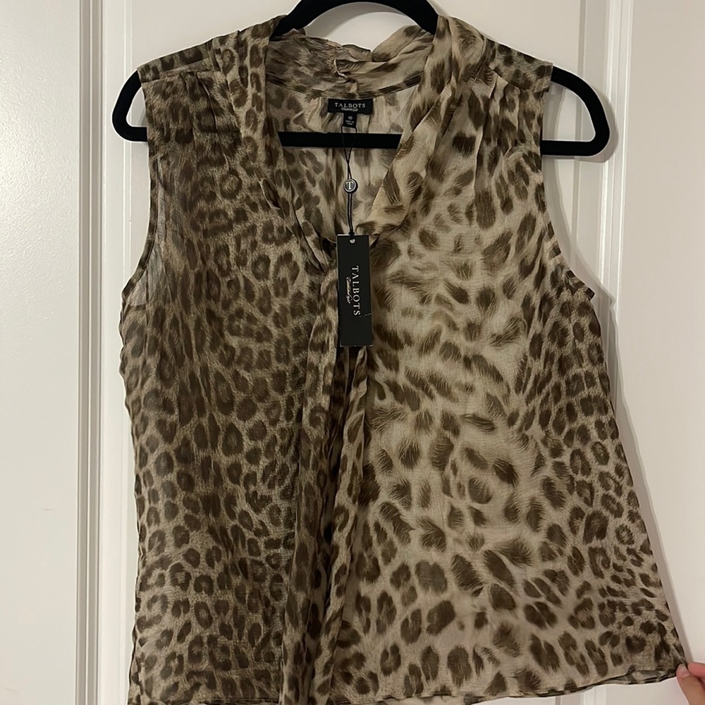 Talbots Sheer sleeveless top